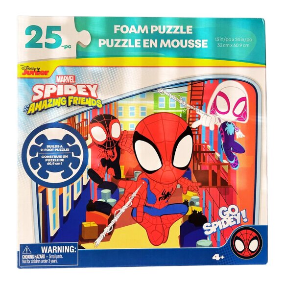 Disney Jr. Marvel Spidey & His Amazing Friends 25pc 2 Ft Foam Jigsaw Puzzle - Picture 1 of 2